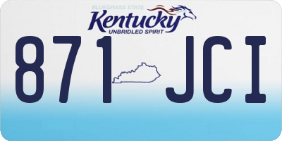 KY license plate 871JCI