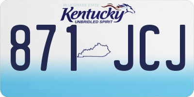 KY license plate 871JCJ