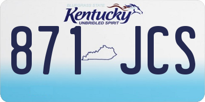 KY license plate 871JCS
