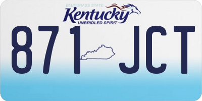 KY license plate 871JCT
