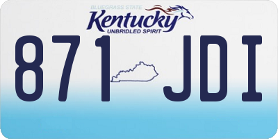 KY license plate 871JDI
