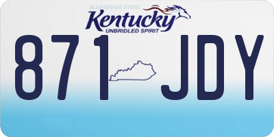 KY license plate 871JDY