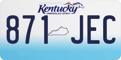 KY license plate 871JEC