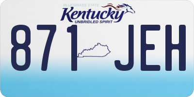 KY license plate 871JEH