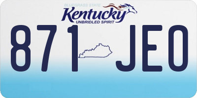 KY license plate 871JEO