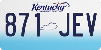 KY license plate 871JEV