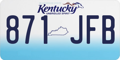 KY license plate 871JFB