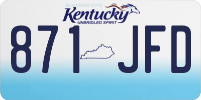 KY license plate 871JFD