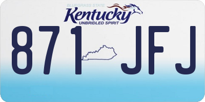 KY license plate 871JFJ