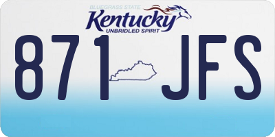 KY license plate 871JFS