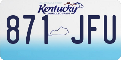 KY license plate 871JFU