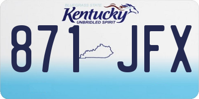 KY license plate 871JFX