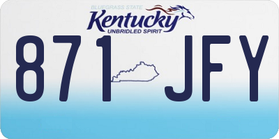 KY license plate 871JFY