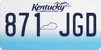 KY license plate 871JGD