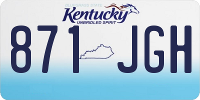 KY license plate 871JGH