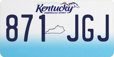 KY license plate 871JGJ