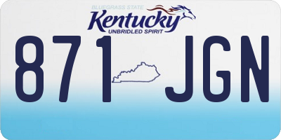 KY license plate 871JGN