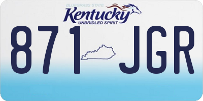 KY license plate 871JGR