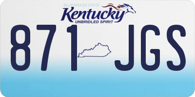 KY license plate 871JGS