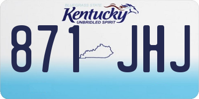 KY license plate 871JHJ