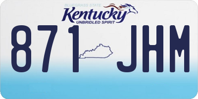 KY license plate 871JHM