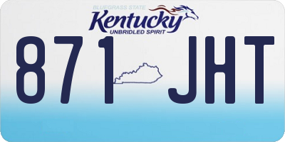 KY license plate 871JHT