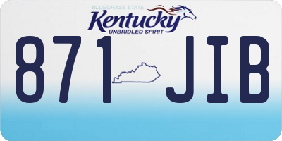 KY license plate 871JIB