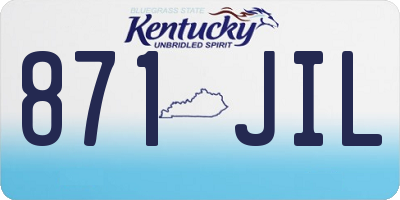 KY license plate 871JIL