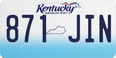 KY license plate 871JIN