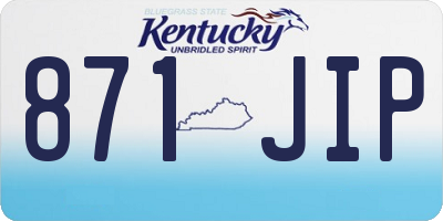 KY license plate 871JIP