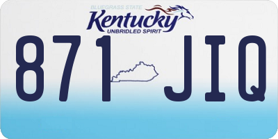 KY license plate 871JIQ