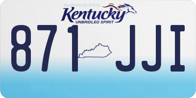 KY license plate 871JJI