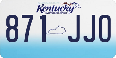 KY license plate 871JJO