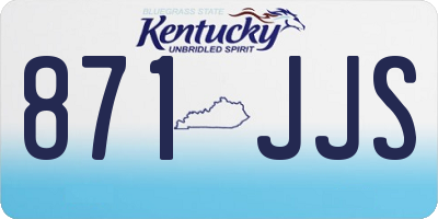 KY license plate 871JJS