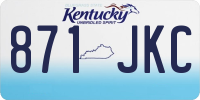 KY license plate 871JKC