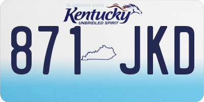 KY license plate 871JKD