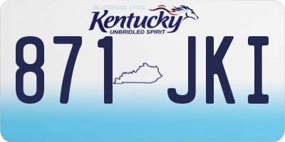 KY license plate 871JKI