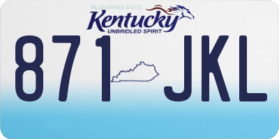 KY license plate 871JKL