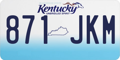 KY license plate 871JKM