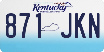 KY license plate 871JKN