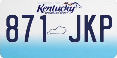 KY license plate 871JKP