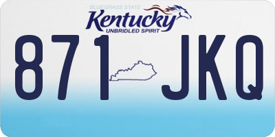 KY license plate 871JKQ