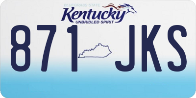 KY license plate 871JKS