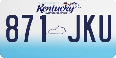 KY license plate 871JKU