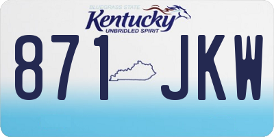 KY license plate 871JKW