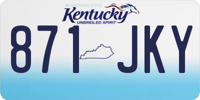 KY license plate 871JKY