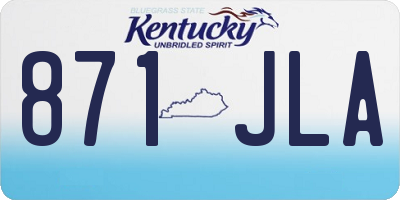 KY license plate 871JLA
