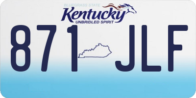 KY license plate 871JLF