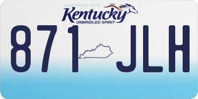 KY license plate 871JLH