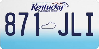 KY license plate 871JLI